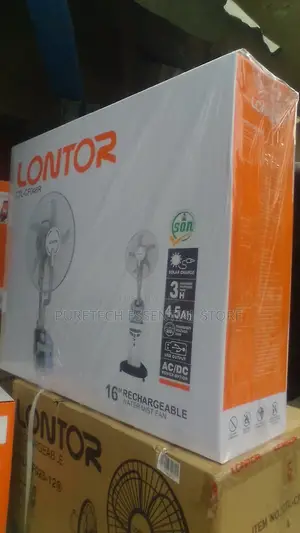 Lontor 16inchs Water Mist Fan Rechargeable