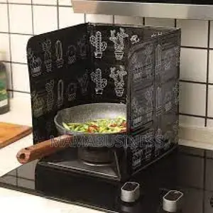 Kitchen Gas Stove Aluminum Foldable Oil Splash Protector-B