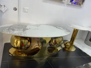 Luxury Italian Marble Center Table (Gold)Base