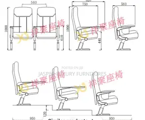 Auditorium Chair 3  Seater