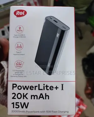 Itel Powerlite+ Power Bank. Itel 20000 Mah 15w Power Bank.