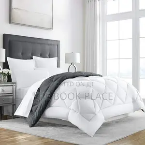 Quality , Bedsheet With 4 Pillow Cases-White/Grey