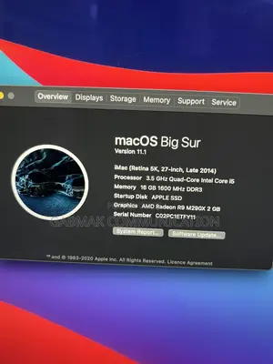 Desktop Computer Apple iMac 16GB Intel Core I5 HDD+SSD 1T