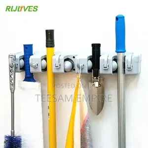 5 Position Wall Mounted Mop Holder