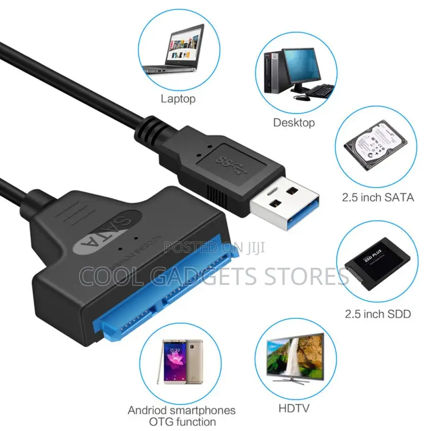 SATA Cable to USB 3.0 Adapter Up to 6 GBPS