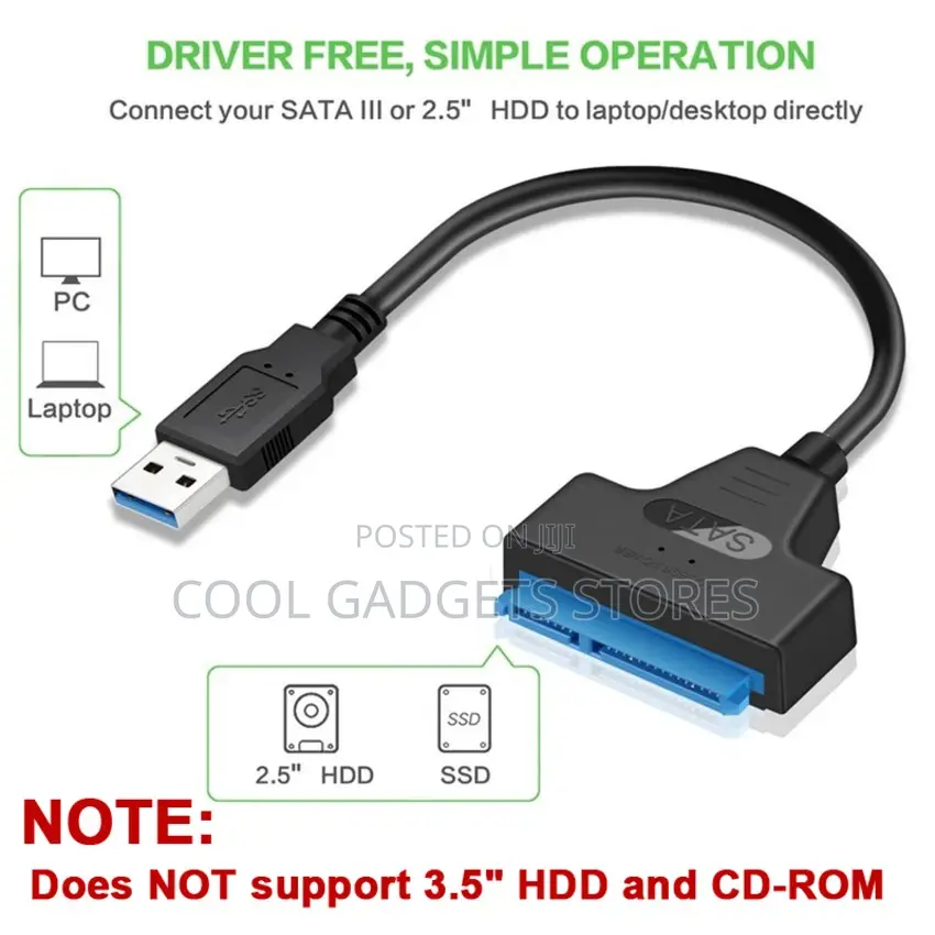SATA Cable to USB 3.0 Adapter Up to 6 GBPS