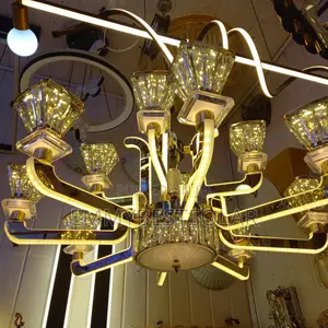 Bb12,Stianless Crystal Chandelier Light