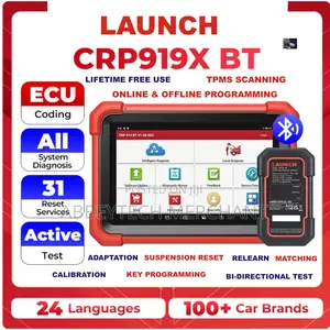 Launch Crp919bt Obdii 2 Cars Scanner With Ecu/Key Programmer