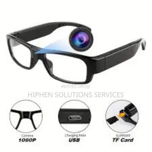 Black Spy Eyeglasses Camera, for Security