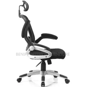 Mesh Swivel Movable Arms Office Chair