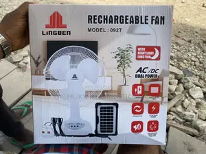 Lingben Table Rechargeable Table Fan With Solar Panel