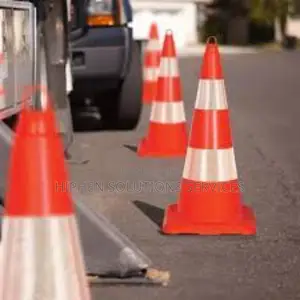 Orange Plastic Traffic Cone, For Road Safety