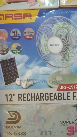 Qasa 12 Inches Rechargeable Table Fan