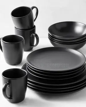 16pcs Black Dinnerware Set