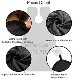 Beard Shaving Catcher Bib Cloth-Black