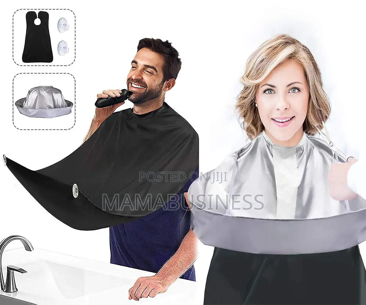 Beard Shaving Catcher Bib Cloth-Black