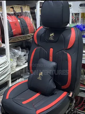 5 Seater Leather Horse Seat Cover Red and Black