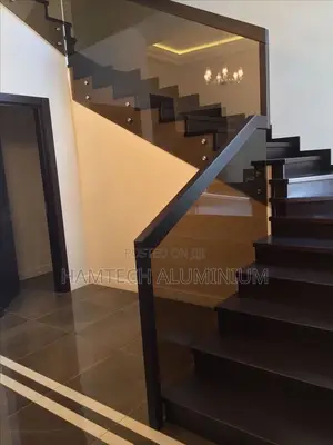10mm Thick Grey Tinted Tempered Glass Staircase Handrail