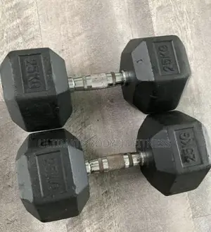 Brand New Pair 25kg Hexgon Dumbbell
