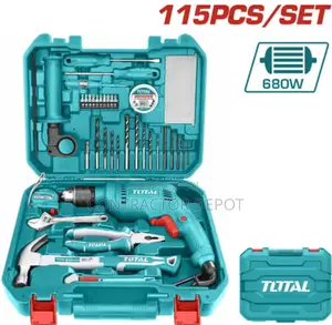 Tools 115 PCS Tools Set Including Impact Drill (680W)