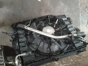 Radiator and Condenser and Fan Porsche Panamera