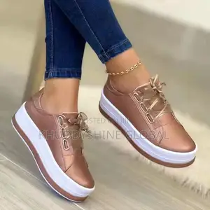 Femal High Sole Sneakers - R-Gold, Black