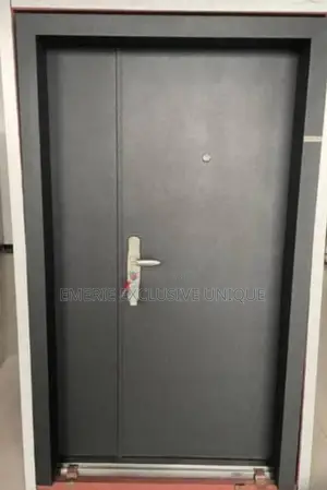 Black Security Steel Door 4ft