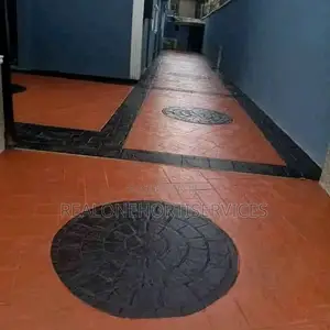 Stamping Floor (Round Stone Design) for Homes, Hotel, Bar