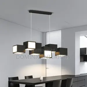 Black Square Design Hanging Chandelier