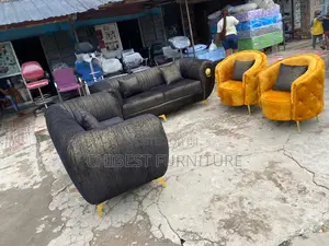Complete Set of 7 Seaters Ulphostery Padded Sofa Chair