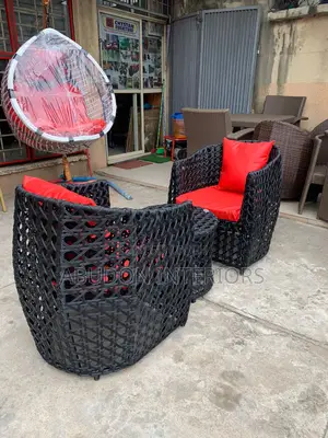 Black Rattan 2 in 1 Chair