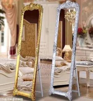 Royal Gold and Silver Standing Mirror
