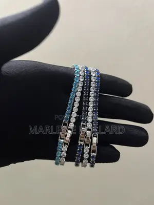 Silver Gold Cz Diamond Iced Out Tennis Color Bracelet