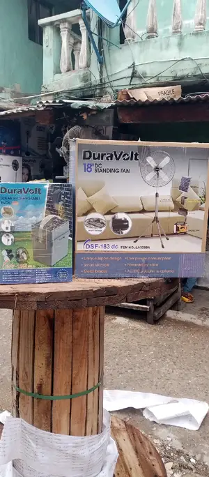 Duravolt Dc/Ac Rechargable Standing Fan 18",With Power Pack
