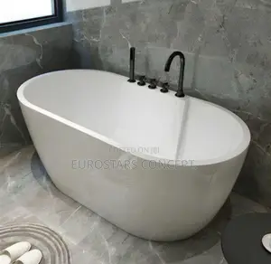 Acrylic England Bath Tub With Black Tap