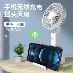 Rechargable Mini Fan With Mobile Phone Wireless Charger