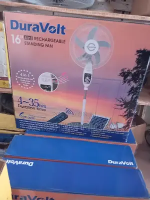 Duravolt"16 (4in1) Rechargeable Standing Fan With MP3,Solar