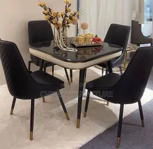 Quality Imported Marble Dining Table With Four Chairs.