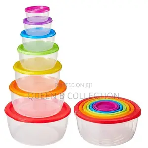 7 Pieces Food Storage Container With Lid- Multicolour