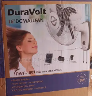 Duravolts 16inches Ac/Dc Non Rechargeable Wall Fan