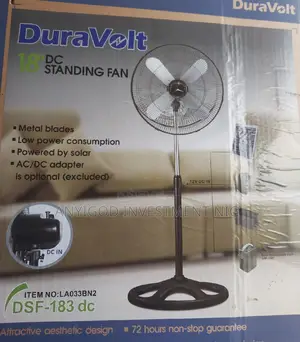 Duravolt 18inches AC/DC Non Rechargeable Standing Fan