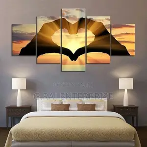 _Hand Mode Love Sunset Canvas Artwork