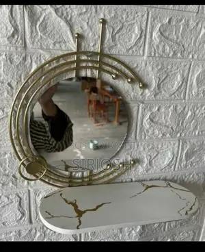 C Faux Marble Mini Console