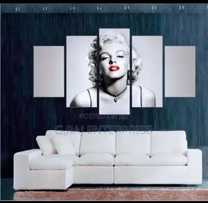 Wall Frame Canvas 5panel Art Woman Pay on Delivery
