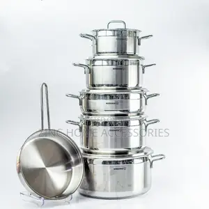 11pc Alpha Xl Non-Stick Stainless Steel Cookware Set