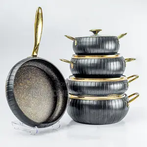 9pc Non-Stick Granite Cookware Set