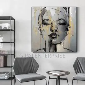 Young Lady Canvas Art 48/48inches With Payment on Delivery