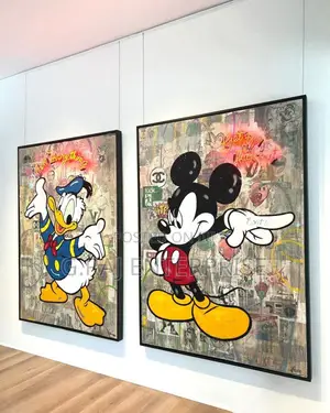 2in1 Micky Mouse Big Wall Canvas Art Payment on Delivery