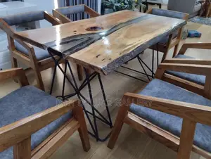Stylish Epoxy Wooden Dining Table