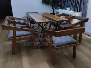 Stylish Epoxy Wooden Dining Table